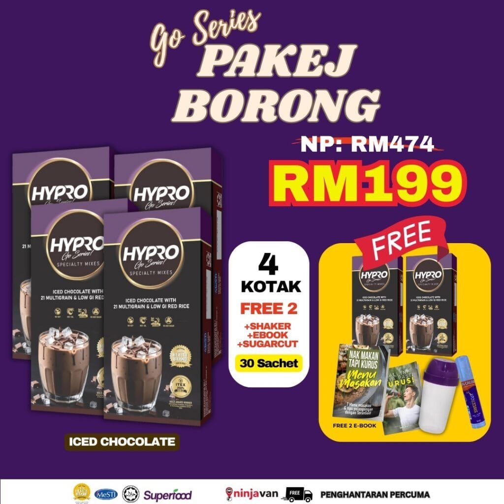 Pakej Borong - Meal Replacement - Turunkan Berat Badan - Hypro